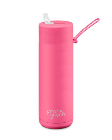 Frank Green Ceramic Reusable Bottle 595ml / 20oz (Neon Pink)